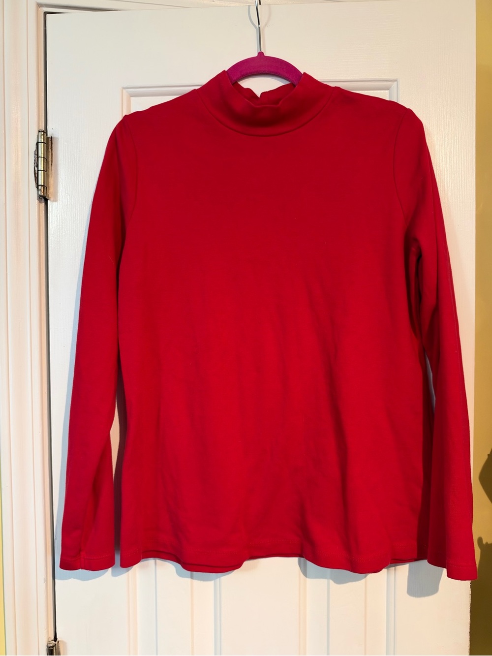 Kim Rogers Bright Red Long Sleeve Mock Neck Top